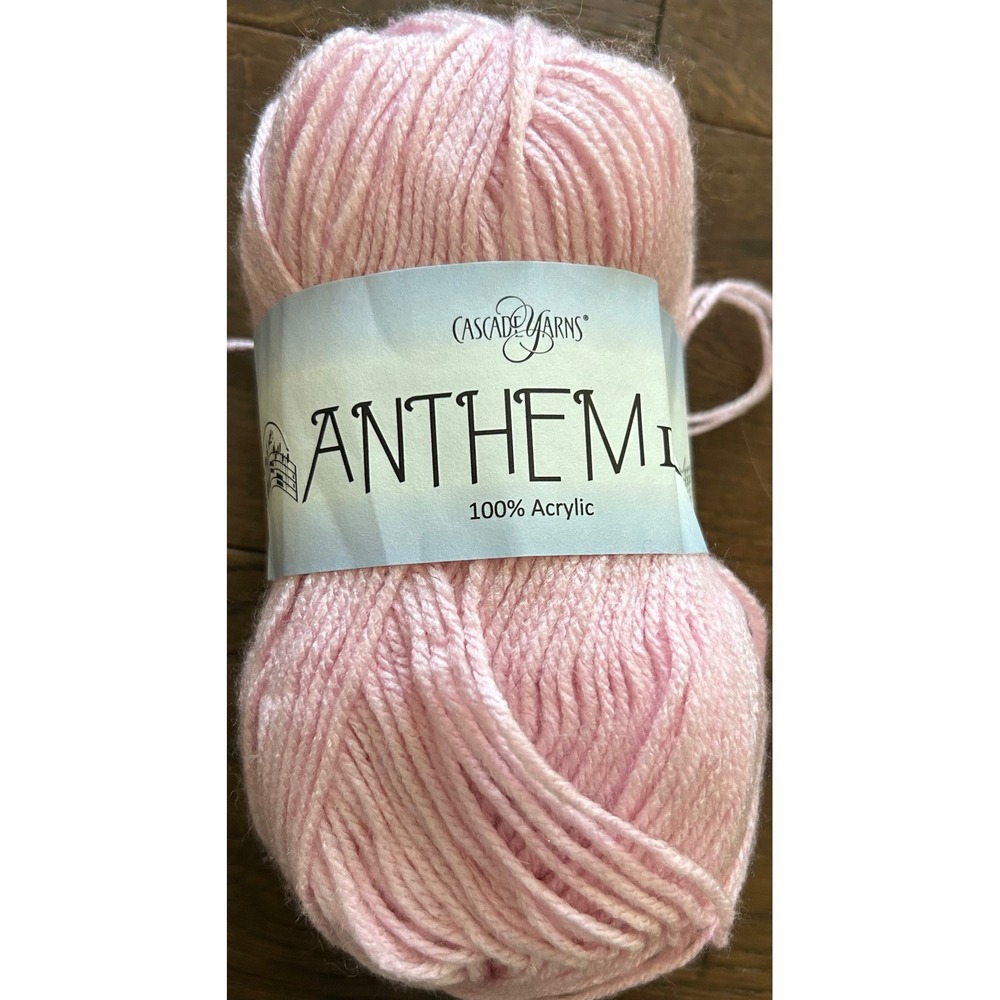 Cascade Yarns Anthem Yarn, Light Pink, Acrylic,‎ Knitting, Crochet, Soft